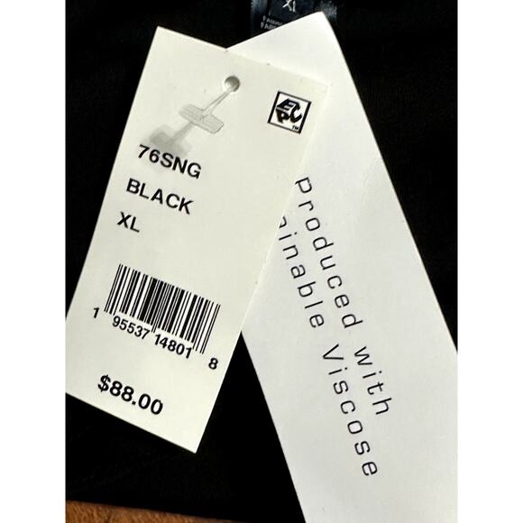 French Connection Halter Neck Top Built In Shelf Bra Sleeveless Black W XL NWT - Picture 8 of 9